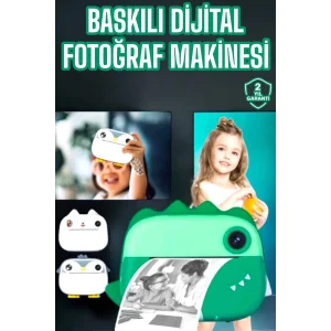 Çocuklar İçin Özel Fotoğraf Makinesi Printer Kamera Taşınabilir HD