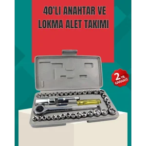 Çok Amaçlı 40 Parça Lokma Anahtar Takımı Korozyona Dayanıklı Çelik