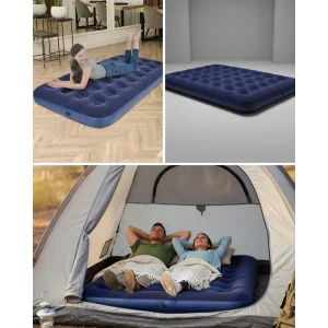 Çok Amaçlı Şişme Hava Yatağı Çift Kişilik Hızlı Şişirme Vanalı