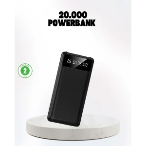 Çoklu Güvenlik Korumalı 20.000 mAh Powerbank Fener Özellikli
