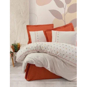 Cotton Box Brode Ranforce Çift Kişilik Nevresim Takımı Joli Kiremit