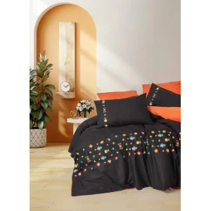 Cotton Box Brode Ranforce Çift Kişilik Nevresim Takımı Liker Kiremit