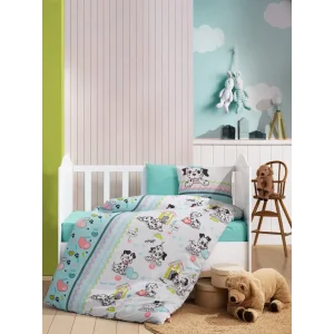 Cotton Box Flanel Bebek Nevresim Takımı Dalmaçyalı Mint