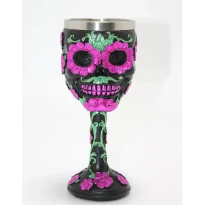 Day Of The Dead Şeker Kurukafa Tasarımlı 3D Çelik Kadeh Bardak