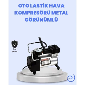 DC 12V Metal Hava Kompresörü Araç Lastik Şişirme 35L/Dk
