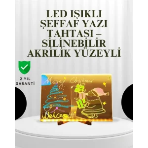 Dekoratif LED Yazı Tahtası – Silinebilir, Neon Kalemli, Planlama ve Hatırlatma İçin İdeal