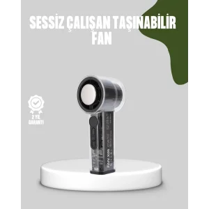 Dijital Ekranlı Şarjlı Mini Fan 100 Kademeli Hız Ayarı