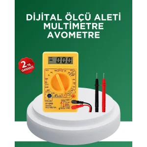Dijital Multimetre Ölçü Aleti AC DC Ölçüm ve LCD Ekranlı