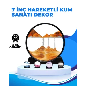 Döndürülebilir Dinamik Kum Tablosu – Stres Giderici, Yüksek Kaliteli Cam ve Doğal Kum ile Sanatsal Masa Dekoru