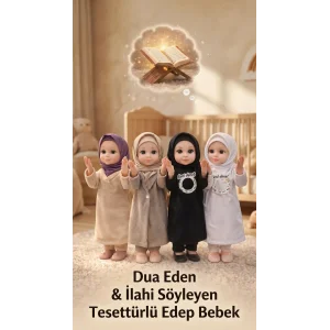 Dua Eden Tesettürlü İlahi Söyleyen Edep Bebek Ramazan Oyuncağı