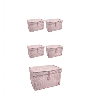 Düzenleyici Kutu Organizer Cırtlı Saklama Hurç Maxi Boy 30cm X 40cm X 50cm (5 Adet)