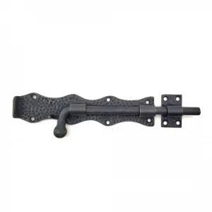 Eco Lounge Antika Tarz Dekoratif Pirinç Dövme Kapı Sürgüsü - 20cm, Oksit