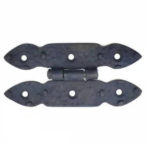 Eco Lounge Antika Tarz Dekoratif Pirinç Düğmeli Menteşe - 117x57 mm, Oksit