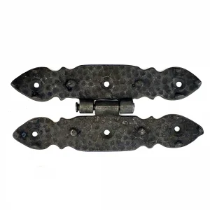 Eco Lounge Antika Tarz Dekoratif Pirinç Düğmeli Menteşe - 142x69 mm, Oksit