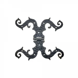 Eco Lounge Antika Tarz Dekoratif Pirinç Süslü Menteşe - 190x170 mm, Oksit