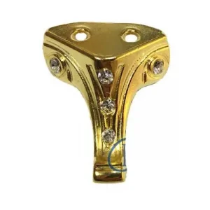 Eco Lounge Moda Taşlı Ahşap Sandık Ayağı, Kutu Ayak 3,5 cm - Sarı, 50 Adet