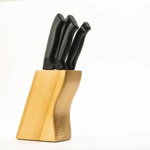 Eco Lounge Pirge 38410 Ecco Standlı Bıçak Seti 5'li - Siyah