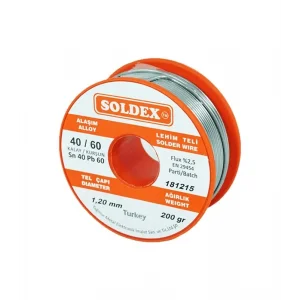 Eco Lounge Soldex 40-60 Lehim Teli 200 Gr 1.2 mm - Sn:40 / Pb:60