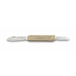 Eco Lounge Sürbısa 61804 Pirinç İşlemeli Sürmene Çakısı 5,5 / 3,5 cm - Çift Bıçaklı