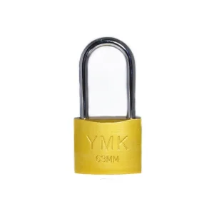 Eco Lounge YMK Eko Sarı Boyalı Uzun Kancalı Asma Kilit 63mm