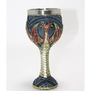 Ejderha Tasarımı 3D Kabartmalı Çelik Kadeh Bardak