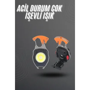 El Feneri LED Anahtarlık Çok Fonksiyonlu Mini Çakmak Özellikli
