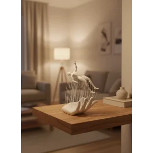 El İnsan Figürü Beyaz Modern Soyut Tasarım Salon ve Ofis Dekorasyonu