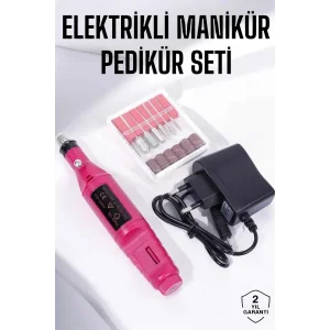 Elektrikli Manikür Pedikür Törpü Seti Protez Tırnak Nasır Temizleyici