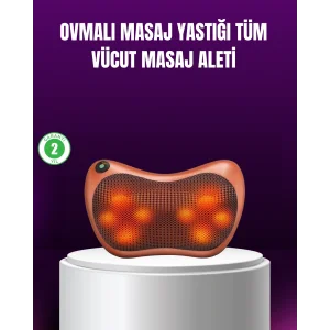 Ergonomik Derin Yoğurmalı Boyun Bel Sırt Masaj Cihazı Priz Çakmak Girişli