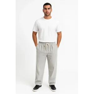 Erkek Fitilli Kadife Cepli Buggy Pantolon Oversize Rahat Kalıp - Gri