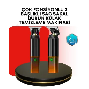 Erkekler İçin Şarjlı 3’ü 1 Arada Trimmer Seti – Güçlü Motor, Sessiz Çalışma