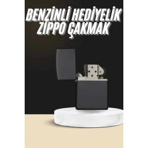 Erkeklere Özel Hediyelik Eşya Zippo Metalik Benzinli Çakmak Doldurulabilir