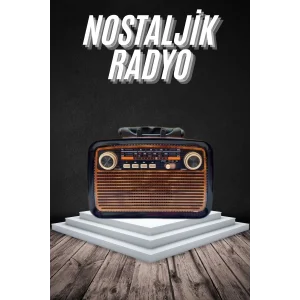 Eskitme Nostalji Tasarımlı Bluetoothlu Nostalji Radyo Ahşap Nostaljik Görünümlü