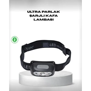 Gece Balıkçılığı İçin Ultra Parlak Şarjlı Kafa Lambası | 4 Işık Modu + USB Şarj