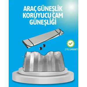 Gelişmiş Yansıtıcılı Katlanabilir Araç Güneşliği – Alüminyum & Süngerli İzolasyon Teknolojisi