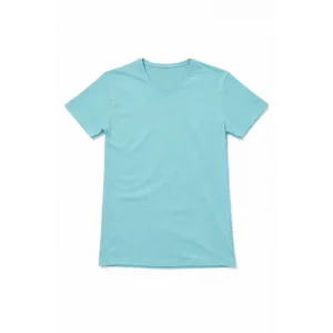 Genç Kız Çocuk V Yaka Tişört Model - Turkuvaz