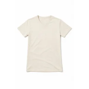 Genç Kız Çocuk V Yaka Tişört Yazlık Model Günlük Basic Body - Taş