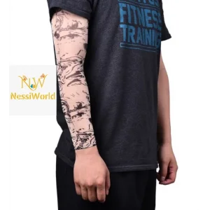 Giyilebilir Kol Dövmesi Çorap Dövme 3D Baskılı Kol Bacak Dövme 2 Adet Model 25