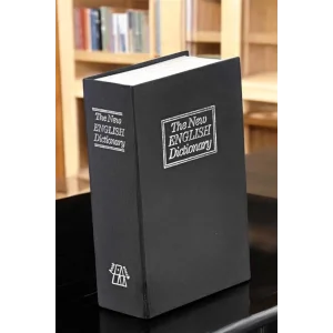 Gizli Kasa İngilizce Sözlüğü Kitap Görünümlü Anahtarlı Gizli Mini Çelik Kasa Kilitli