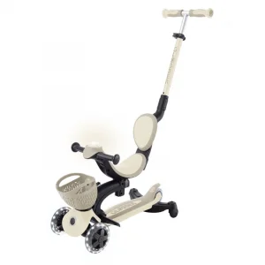 Globber Go Up Baby 360 Işıklı Scooter Koyu Bej