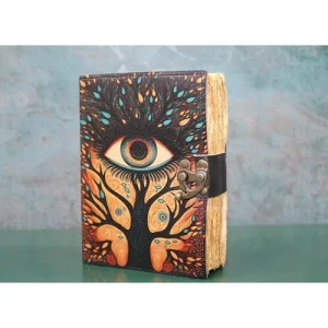 Göz Tasarımlı Deri Defter