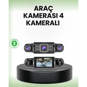 GPS’li 4 Kameralı Araç İç Dış Kayıt Sistemi 1080P WiFi Destekli