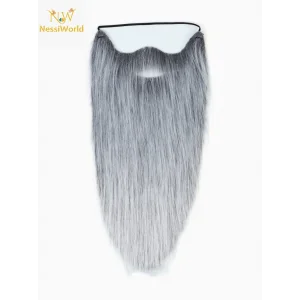 Gri Renk Lastikli Uzun Takma Sakal 40 cm