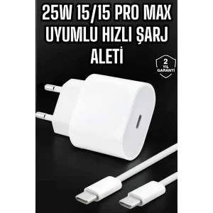 Güç Adaptörü ve Kablosu Şarj Aleti 15/15 Pro Max Uyumlu Hızlı Şarj