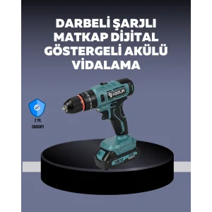 Güçlü Şarjlı Matkap Vidalama Çift Batarya