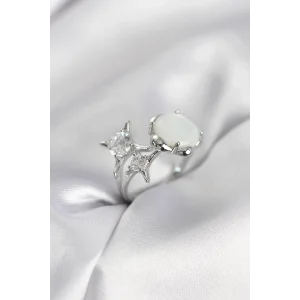 Gümüş Renk Kutup Yıldızı Model Kadın Yüzük