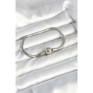 Gümüş Renk Pirinç Charm Bileklik