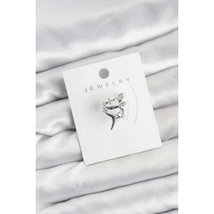 Gümüş Renk Pirinç Diken Model Kıkırdak Earcuff Küpe