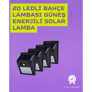 Güneş Enerjili Akıllı Duvar Lambası | PIR Sensörlü, Otomatik Aydınlatma, Dış Mekan İçin