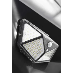 Güneş Enerjili Bahçe Aydınlatma Lambası Solar 100 Led Lamba